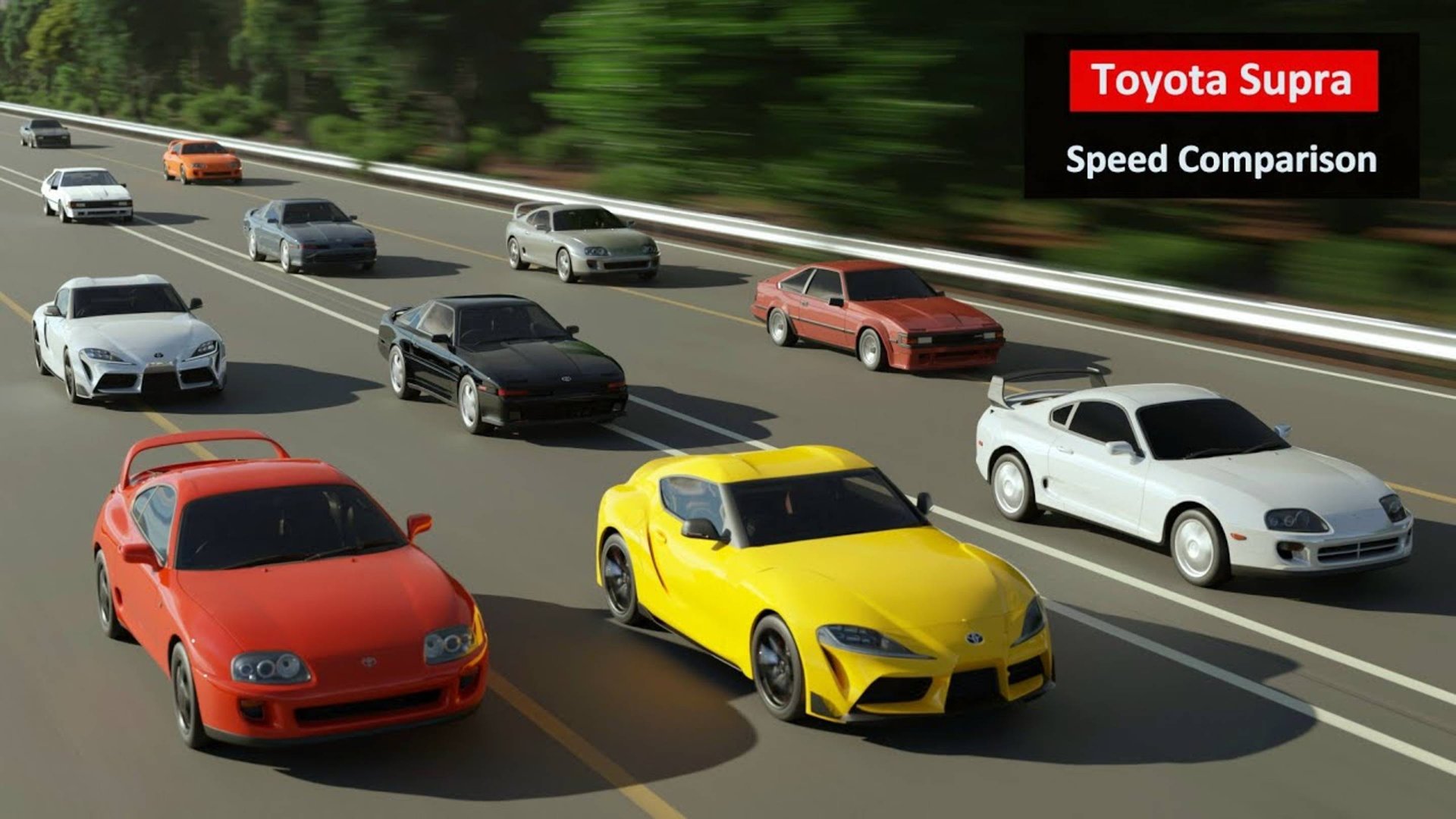 Сравнение всех моделей Toyota Supra по скорости с 1980 г. по наши дни смотреть онлайн