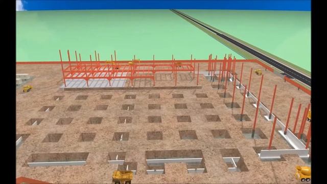 Sample 3DS Max Animation of Logistics Building смотреть онлайн