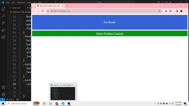 Responsive CSS Flexbox layout 4 .|Amin coding смотреть онлайн