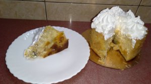 Бисквитный кулич на Пасху с глазурью из меренги