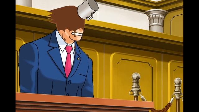 Годот в край шизанулся и решил начать забрасывать Феникса кружками|Ace Attorney|Objection.lol
