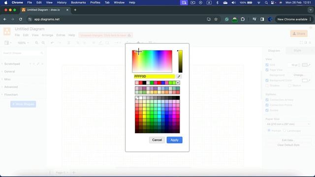 How to Change a Background Color in draw.io tutorial смотреть онлайн