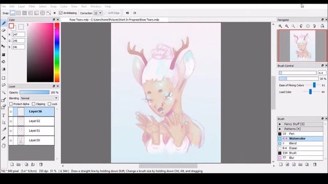 Rose Faun  [SPEEDPAINT] (gore Warning)