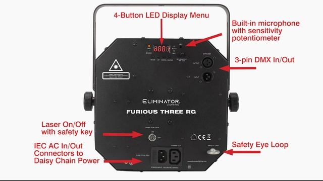 Eliminator Lighting Furious Three RG