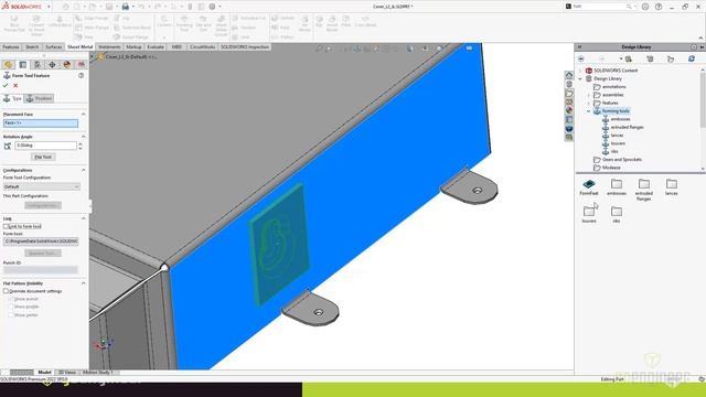 SOLIDWORKS Tutorial - 'Advanced' Sheet Metal смотреть онлайн