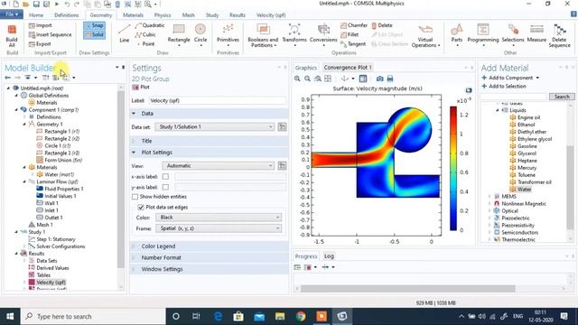 COMSOL 5.1 || Fluid flow through a 2D pipe beginner level || Experimenting in COMSOL смотреть онлайн