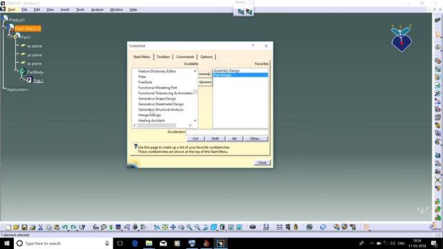 How to Customise Catia V5 User Interface part 1 смотреть онлайн