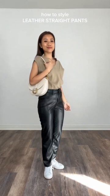 Styling leather pants in 3 ways / petite outfit / fall outfits смотреть онлайн