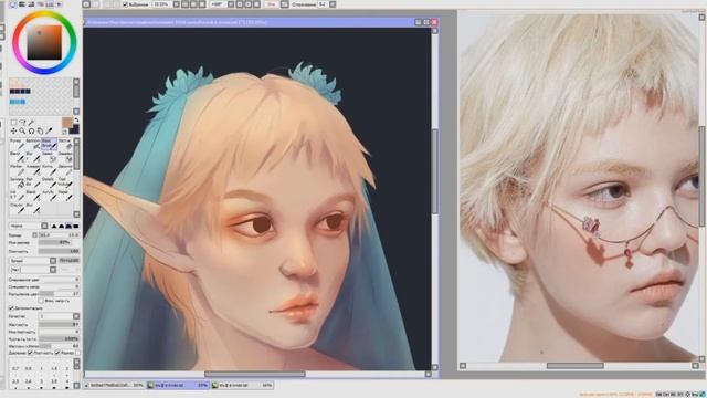 Speedpaint [SAI] - elf`s portrait смотреть онлайн