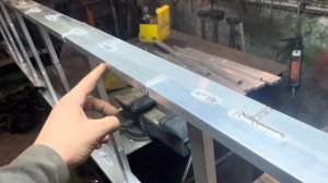 Алюминиевая лестница из остатков профиля
