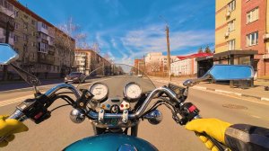 YAMAHA VIRAGO 1100. 1995 г.в. Поездка от первого лица.