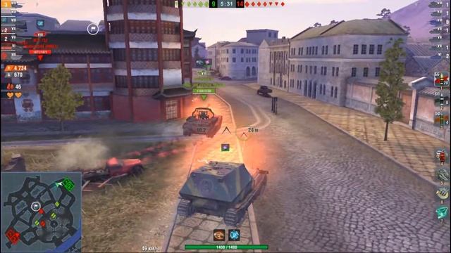 Знаменитая ПТ-САУ Ferdinand в режиме возрождение и великолепная игра от мастера Wot Blitz