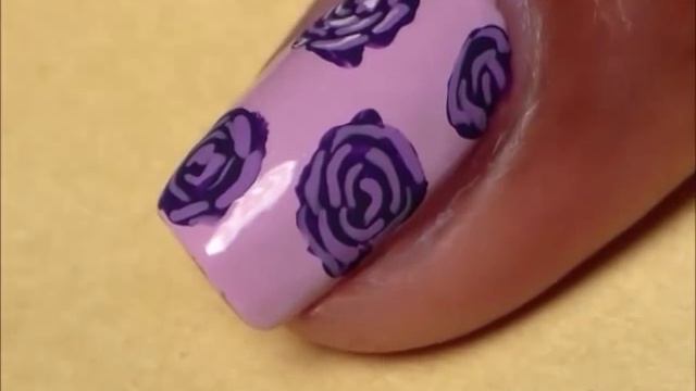 Purple Wallpaper Roses Nail Art смотреть онлайн