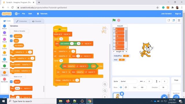 Video 27 - Finding minimum and maximum value in a list of numbers using Scratch Programing. смотреть онлайн