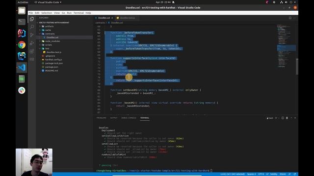 Write test for NFT smart contract using hardhat ERC-721