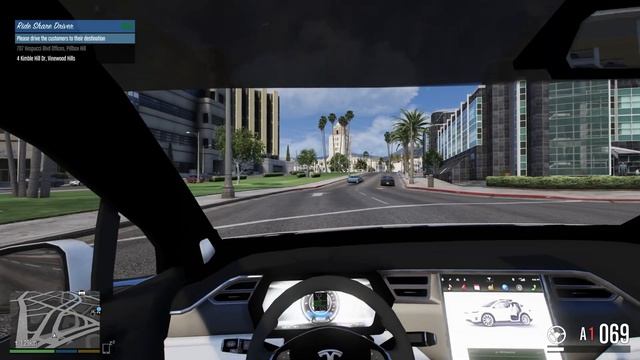 Uber 2016 Tesla Model X P90D - NVE GTA 5 смотреть онлайн