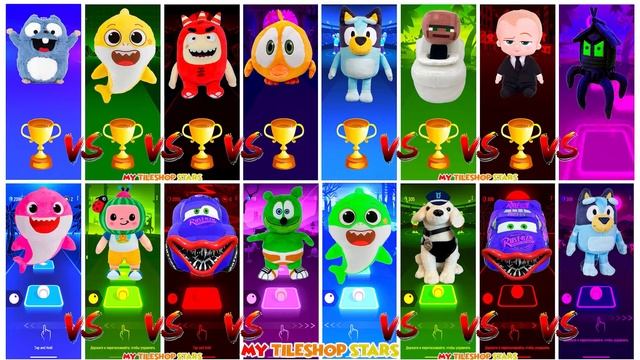 Grizzy and The Lemmings & Baby Shark & Oddbods & Wheres Chicky All Stars | Mega Mix | 🏆Who Is Best? смотреть онлайн