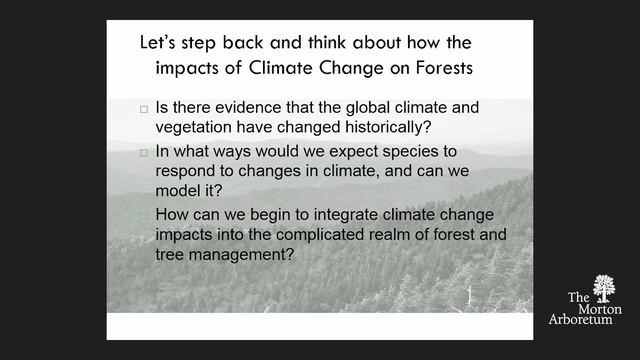 Potential Changes In Tree Species Habitats In The Coming Nine Decades