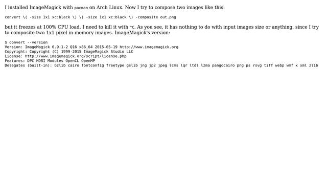 Unix & Linux: convert -composite freezes? смотреть онлайн