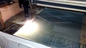 Лазер СО2, 80w гравировка на стекле.