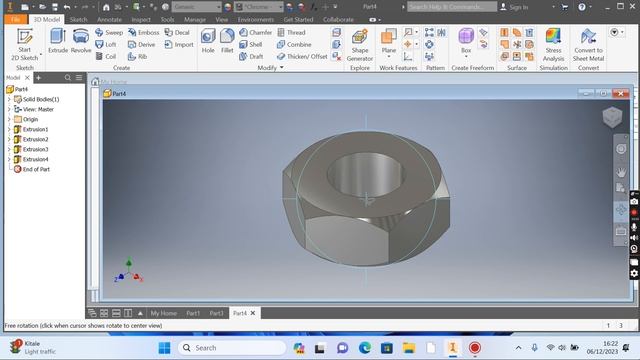 How to Design a Nut in Autodesk Inventor/ Solid works смотреть онлайн