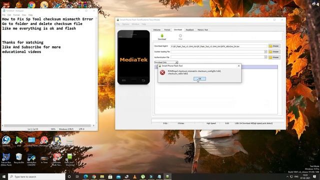 Sp Flash Tool Checksum Error Fixing (mismatch)