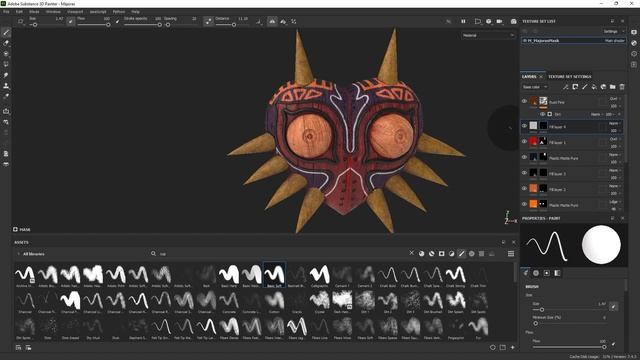 Substance 3D Painter Basics | Majoras Mask Texturing + Render смотреть онлайн