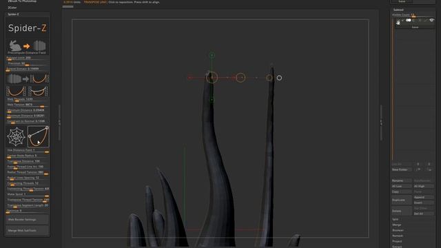 How to create Cobweb on any subtool using in ZBrush? смотреть онлайн