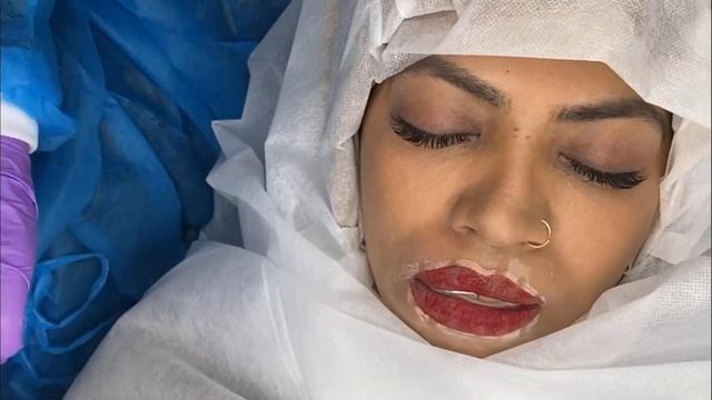 Lip blush tattooing for melanin rich lips. смотреть онлайн