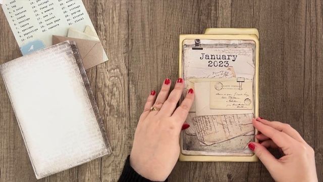 JANUARY 2023 JUST JOURNAL PROMPTS | Craft With Me!🤍 | My Porch Prints Junk Journal Tutorials смотреть онлайн