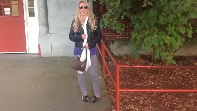 Marnie's OOTD Gray Rockstar Cords & Black Leather Jacket смотреть онлайн