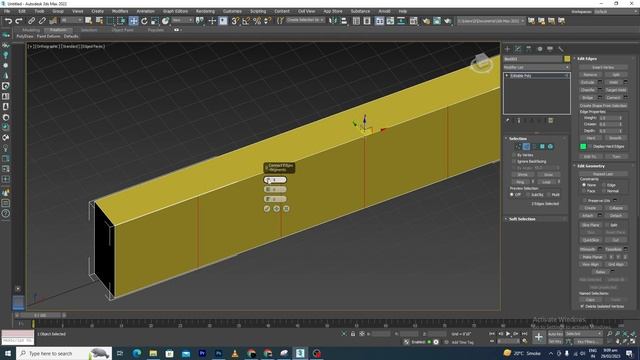 How to Use Edit Edge (Extrude,Chamfer,Brigde) in Editable poly in 3dmax 3ds max tutorial in Hindi смотреть онлайн