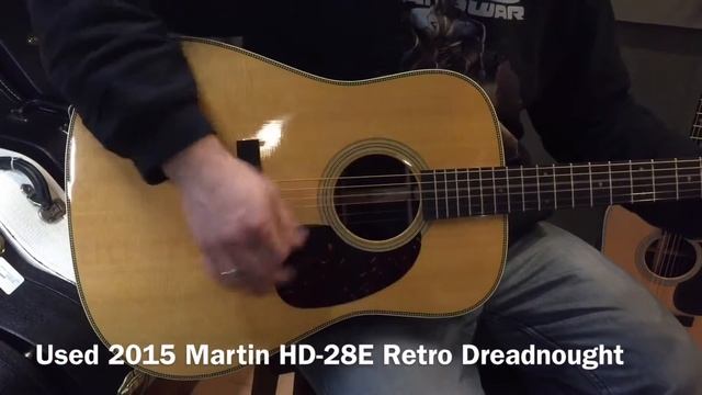 2015 Martin HD-28E Retro Herringbone Dreadnought Acoustic Guitar смотреть онлайн