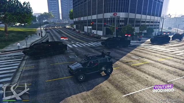 Rombongan Konvoi Tank Leopard Baru Milik Tentara ! GTA 5 Mod Polisi Indonesia