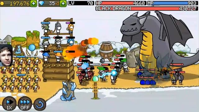 Grow Castle. Замок 100 уровня, лучники 100 уровня. Новая территория. И BLACK DRAGON!!! смотреть онлайн