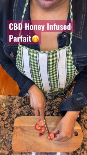 CBD Infused Honey Strawberry Kiwi Parfait My Version #shorts #food #dessert #mealideas #snack #shor