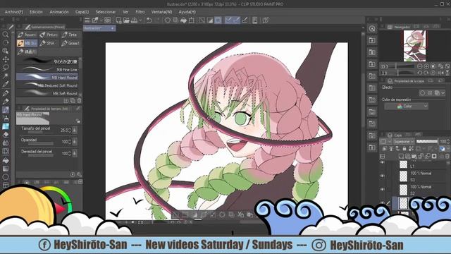 Speedpaint: Demon Slayer Fanart - Mitsuri - Clip Studio Paint смотреть онлайн