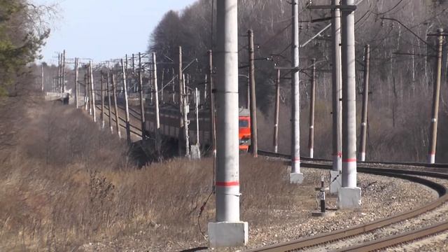 Электропоезд ЭР2Т-7200 перегон Селятино - Бекасово-1 смотреть онлайн