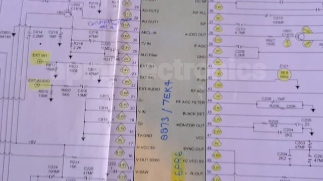 China Colour tv Kit ic 8873 DIAGRAM with PCB Component Layout смотреть онлайн