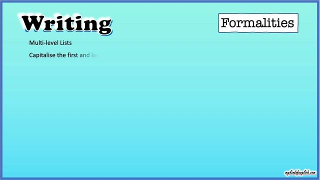 Capitalisation Formalities