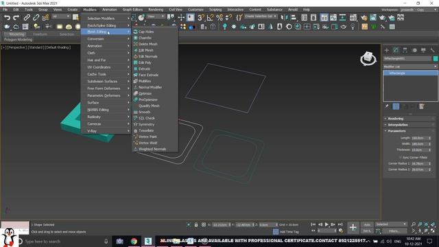 3ds max Extended Splines Tutorial in Tamil | wrectangle and channel смотреть онлайн
