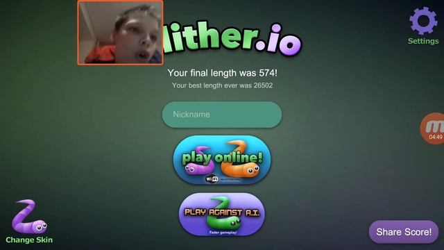 Slither.io 26502 K .господи сколько ещё! смотреть онлайн