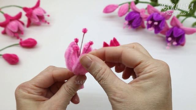 💖Цветы ФУКСИИ своими руками. Pipe Cleaner Fuchsia Flowers смотреть онлайн
