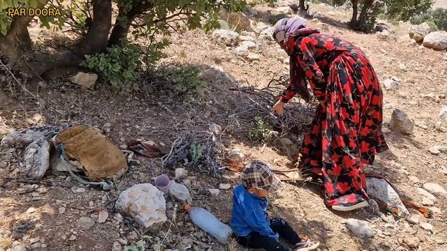 A Nomadic Widow: The Struggle For Her Child's Survival In The Mountains From Fire To Cooking