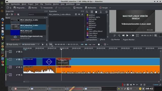 Kdenlive - bevezető alapok смотреть онлайн