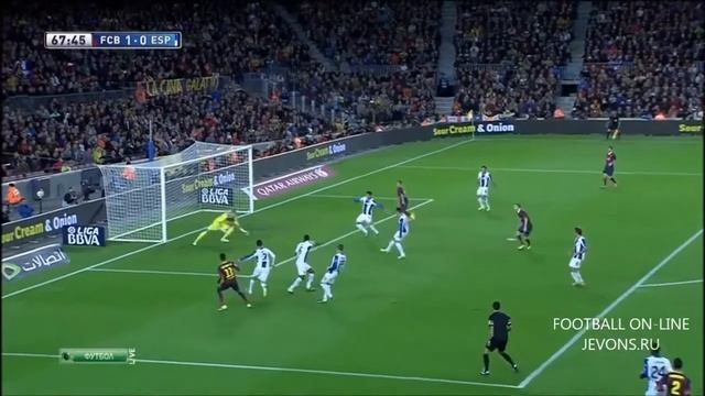 Барселона Эспаньол 1 0 Чемпионат Испании 2013 2014,12 й тур Голы смотреть онлайн