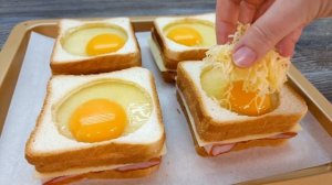 Сытный завтрак на скорую руку. Обожаю такие быстрые рецепты_ простые идеи для завтрака или ужина_