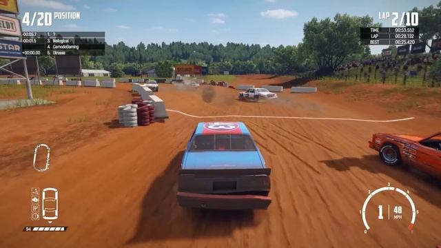 Massive NASCAR Crash Ends Friendship in Wreckfest Multiplayer! смотреть онлайн