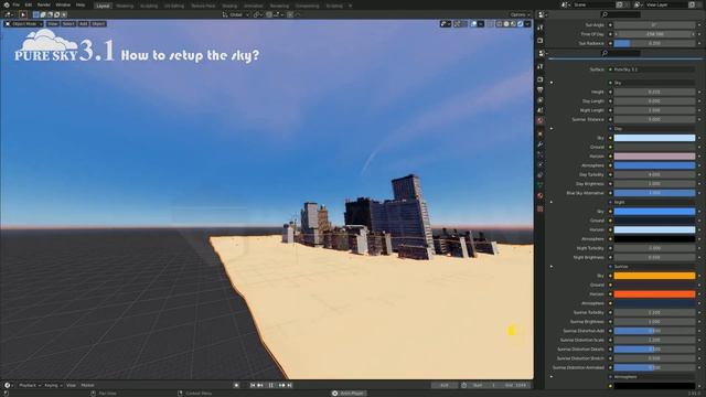 Pure-Sky 3.1 How to setup the sky? (Blender 2.91) смотреть онлайн