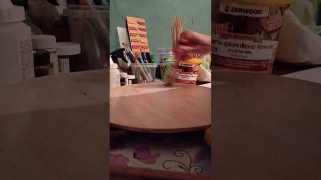 Лакировка фанерного круга. смотреть онлайн